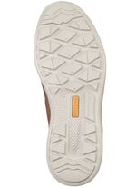 Schn&uuml;rschuh aus Rind-Nubukleder mit Nappaleder-Bes&auml;tzen COGNAC-MARINE