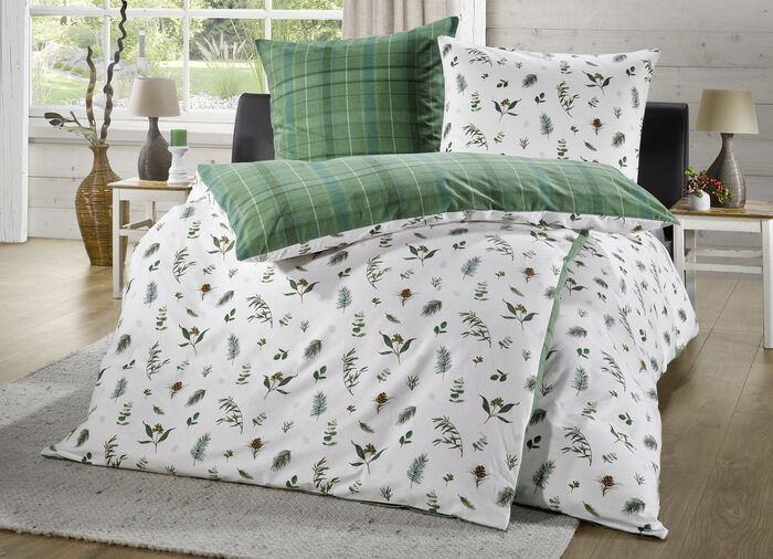 Flauschig weiche Wende-Bettwäsche aus reiner Baumwolle 