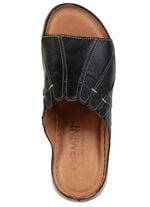 Gemini, stilvolle Damen-Pantoletten, Weite G, aus Leder SCHWARZ