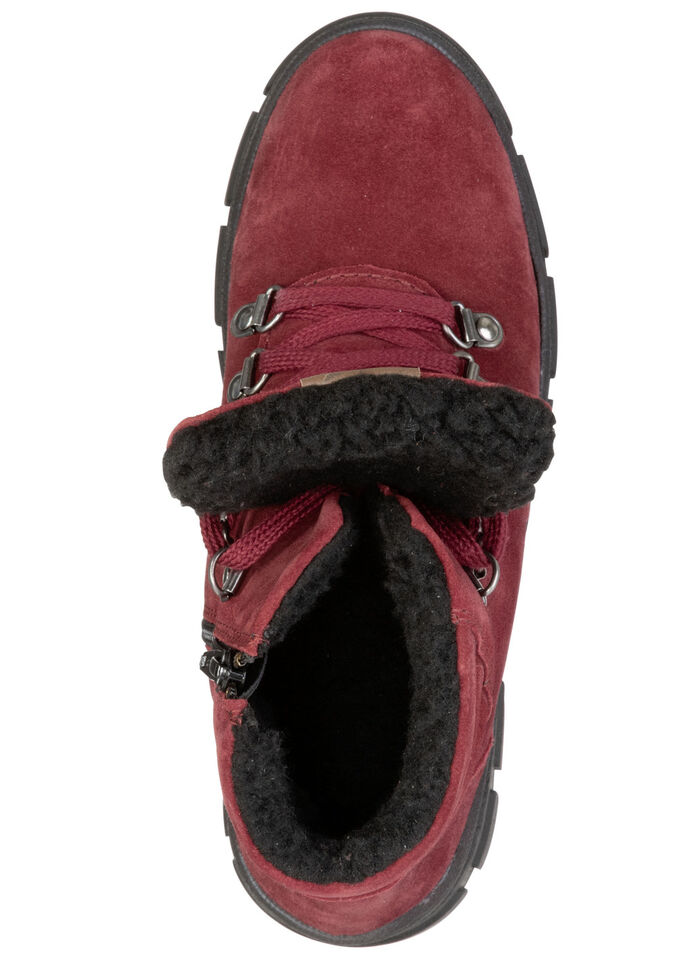 ELENA EDEN, warme Damen-Boots, Winterschuhe, Weite H, mit herausnehmbarem Fußbett RUBINROT
