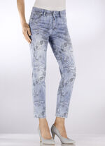 Jeans mit floralem Druck 
