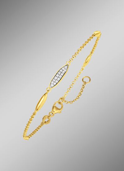 Vergoldetes Armband mit Zirkonia 