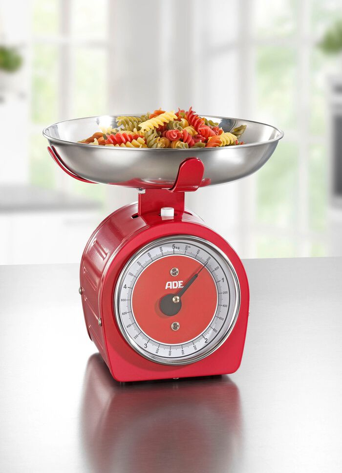 K&uuml;chenwaage im Retro-Design ohne Batterien 