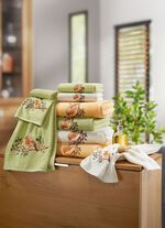 Bestickte Frottier-Serie ECRU