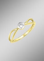 Filigrane Schönheit: Damenring mit synth. Zirkonia 