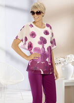 Shirt mit Chiffon-Überwurf 