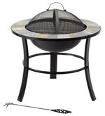 Feuerstelle Stonegate mit stilvollem Schiefer-Mosaik-Finish 