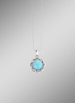 Eleganz in Silber: Anh&auml;nger mit echt Amazonit 