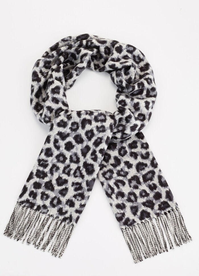 Schal mit Raubtierfell-Dessin 