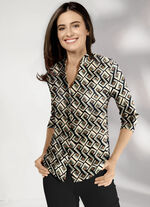 Shirtbluse mit Stehkragen 