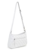 Laurina Tasche mit angesagter Steppung und Ziernieten WEISS