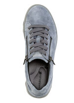 Waldl&auml;ufer Schn&uuml;rschuh aus weichem Veloursleder JEANSBLAU