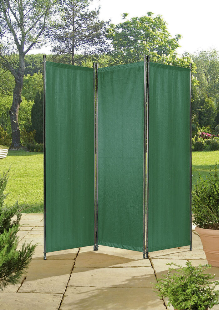 Paravent mit Stahlrohrgestell GR&Uuml;N