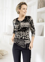 Shirt mit strassverzierten Blenden 