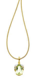 Anhänger mit grünem Amethyst 