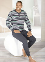 Zweierpack Schlafanzüge mit Knopfleiste und Bündchenabschlüssen 