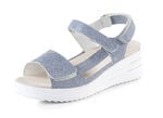 Waldl&auml;ufer Sandalette mit effektvoller Pr&auml;gung DENIM