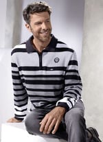 Poloshirt mit Rei&szlig;verschluss-Brusttasche 