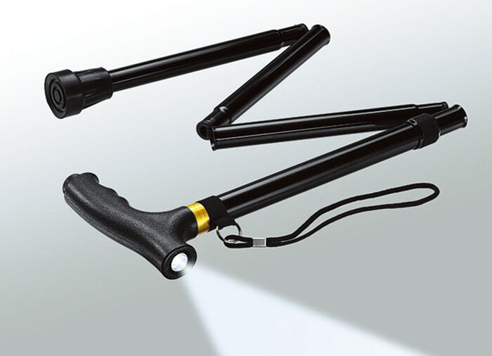 Faltbarer Gehstock mit LED 