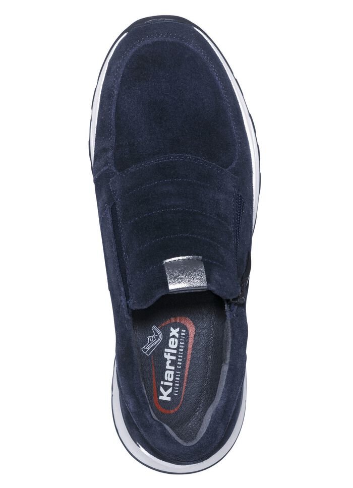 Slipper aus weichem Velourleder MARINE