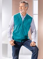 Weste mit durchgehendem Rei&szlig;verschluss in 4 Farben 