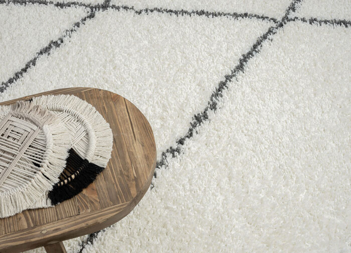 Traumhaft flauschige Shaggy-Brücken, -Galerien und -Teppiche CREME