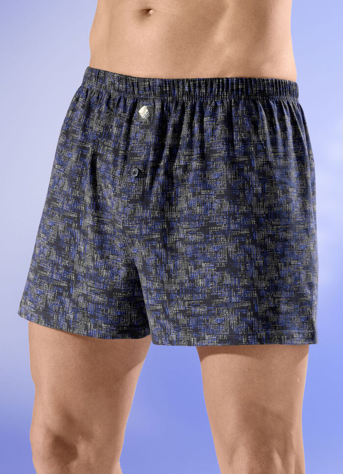 Viererpack Boxershorts mit knöpfbarem Eingriff 