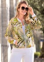 Blusenjacke mit Ripp-Jersey 