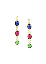 Farbenfrohe Eleganz: Ohrstecker mit Quarzen in verschiedenen Farben 