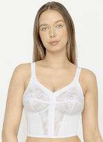 Susa BH in langer Form, mit Vorderverschluss WEISS