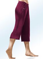 Caprihose mit dekorativer Schmucksteinzier BROMBEERE