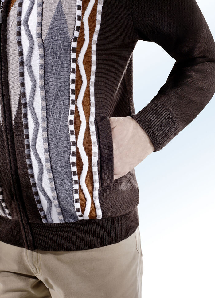 Jacke mit durchgehendem Rei&szlig;verschluss 