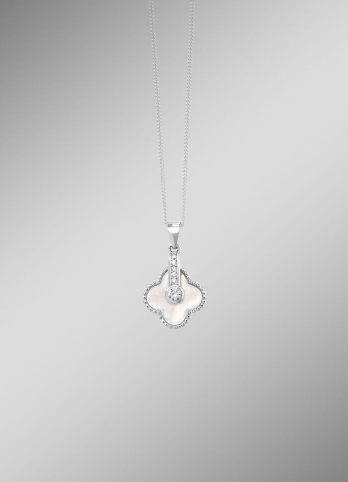 Schimmernder Muschel-Anhänger mit Zirkonia- 