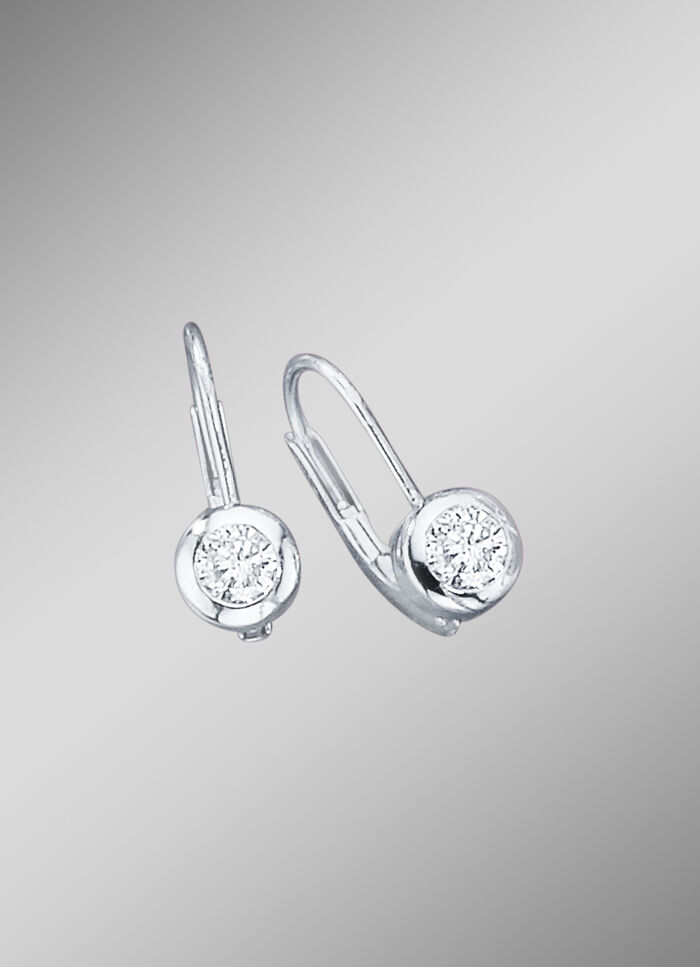 Solitärohrringe mit Brillanten 