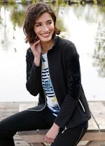 Sweatjacke mit floralem Druck 