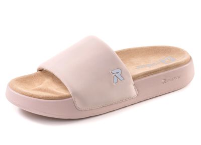 Rieker, leichte Damen-Slides, mit gepolsterter Lederdecksohle 