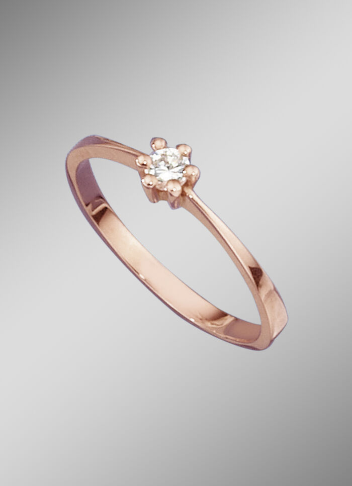 Damenring mit lupenreinem Brillant 