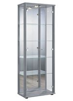 Vitrine, 2-t&uuml;rig, mit LED-Beleuchtung ALU