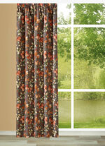 Übergardine mit Blättermotiven 