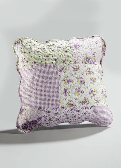 Digital bedruckte Tagesdecke in Patchwork-Optik 