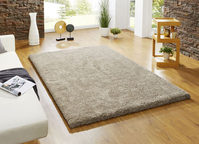 Kombistarke Brücken, Galerien und Teppiche aus dichtgewebtem Shaggy-Flor TAUPE