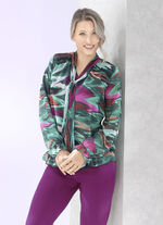 Bluse mit V-Schlitz und Bindeband 