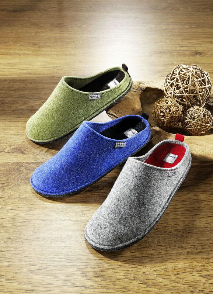 Herren-Hausschuh aus stapazierf&auml;higem Wollfilz 