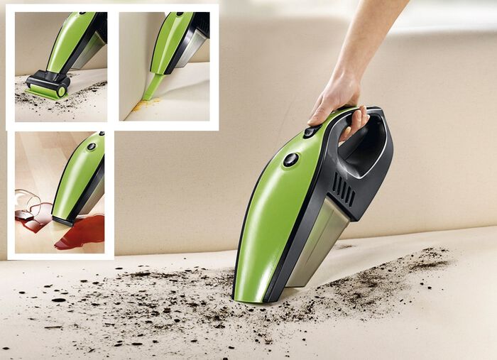 Akku-Handstaubsauger mit schwenkbarer Turbod&uuml;se 