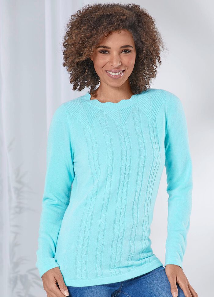 Pullover in sehr weicher Qualität HELLTÜRKIS