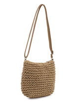 Sommerliche Tasche, Damen, mit verstellbarem Umhängeriemen NATURBRAUN