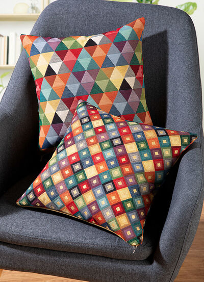 Farbenfrohe Kissenbezüge mit Reißverschluss 