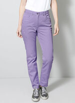 Hose mit floraler Stickerei 