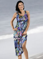 Klaus Modelle Kleid mit farbbrillantem Druckdessin, ärmellos 