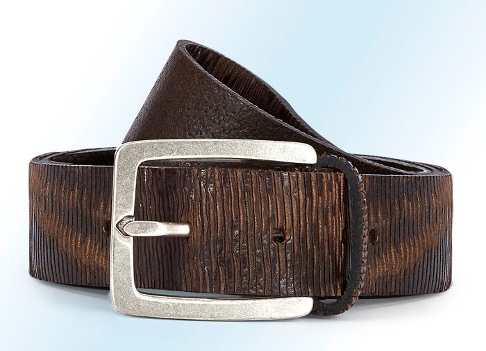 Lederg&uuml;rtel COGNAC GEPR&Auml;GT